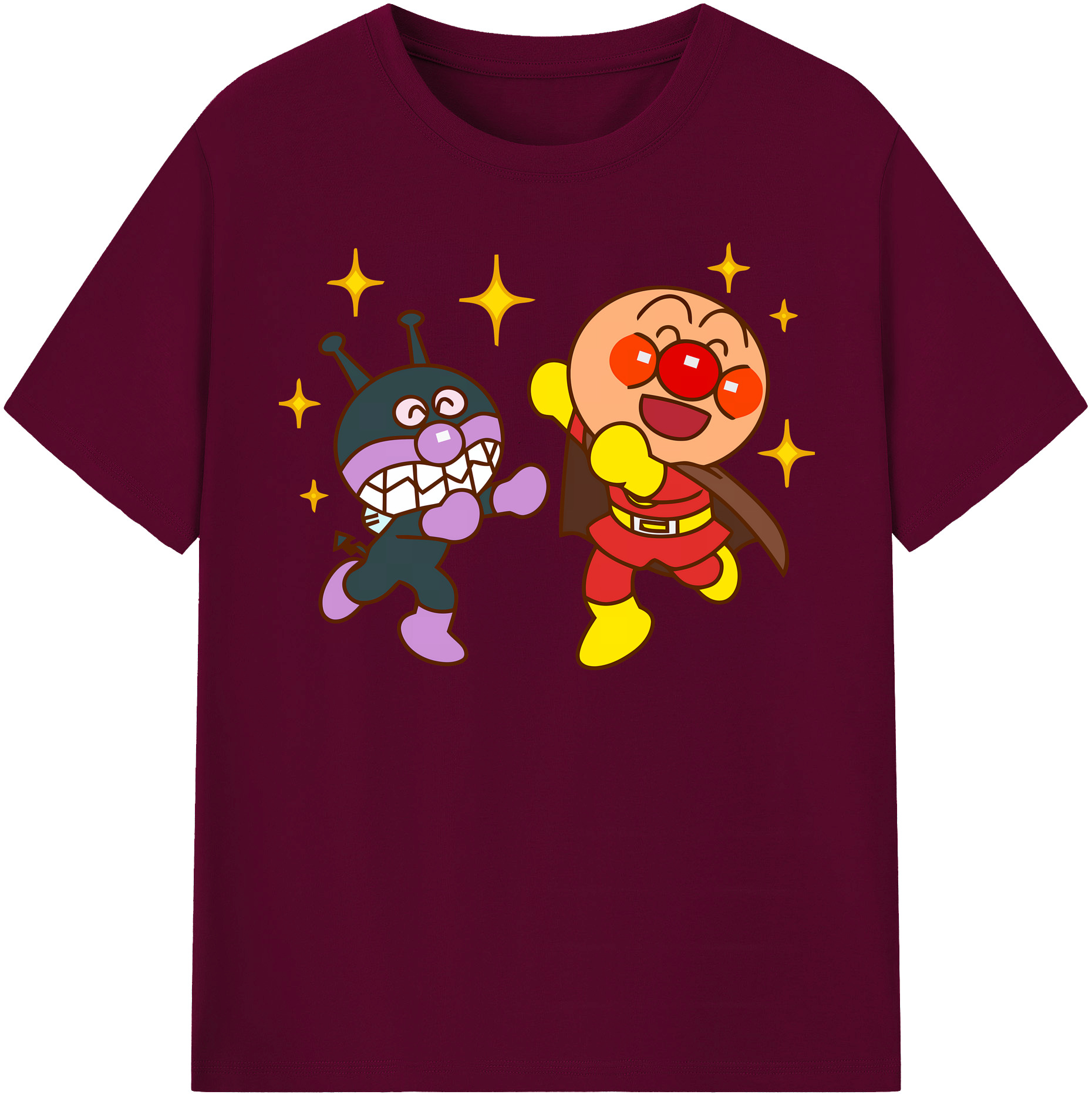 （画像用） アンパンマン Anpanman レディースカジュアルプリントTシャツ（綿100％）